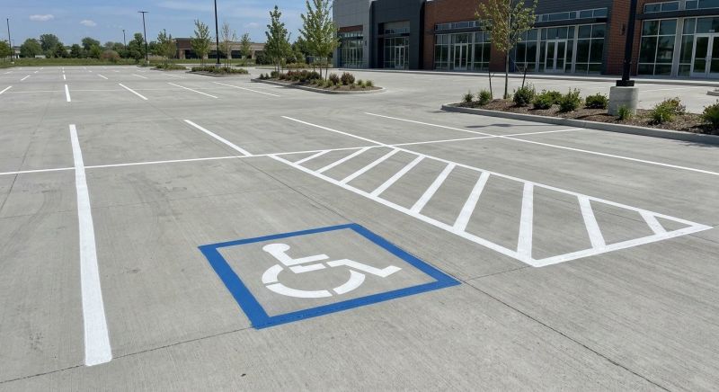 Concrete Parking Lot Striping in Katy, TX