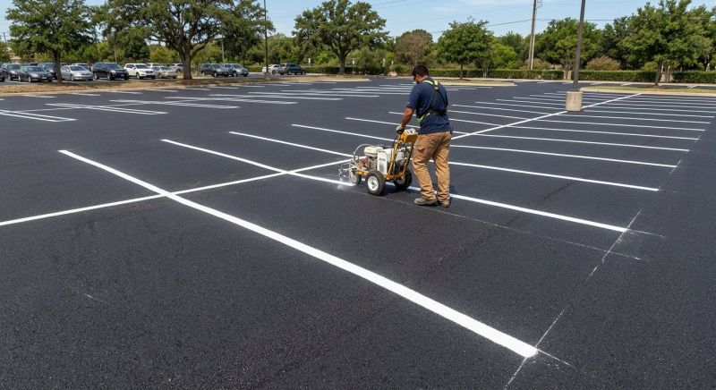 Parking Garage Striping in Katy, TX