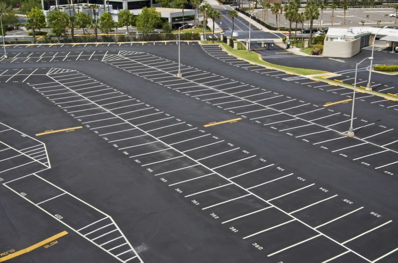 Completed Parking Lot Markings