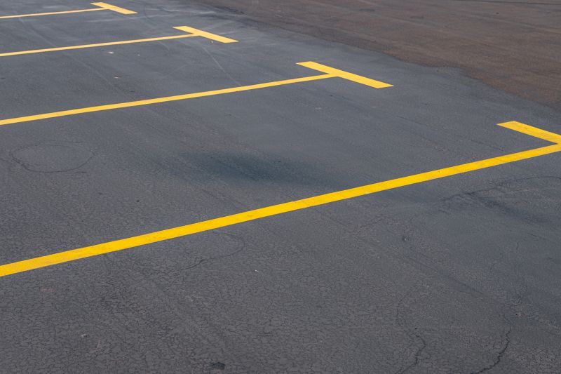 Freshly Painted Parking Lines
